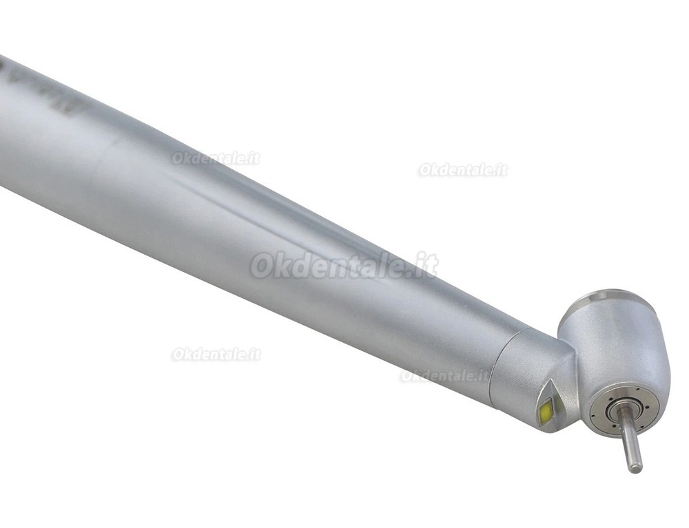 Manipolo chirurgico a turbina dentale BEING 401P45-M4E, inclinazione a 45 gradi, con attacco a 4 fori e luce LED